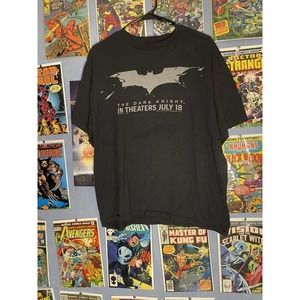 Dark Knight Shirt Dominos Gotham Pizza Promo 2008 Rare Heath Ledger Sz Large